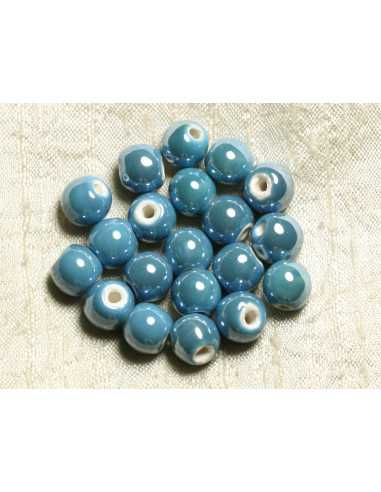20pc - Perles Céramique Porcelaine Boules 6mm...