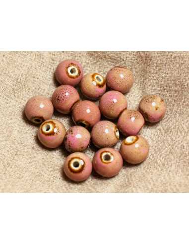 10pc - Perles Porcelaine Céramique Boules 9mm...