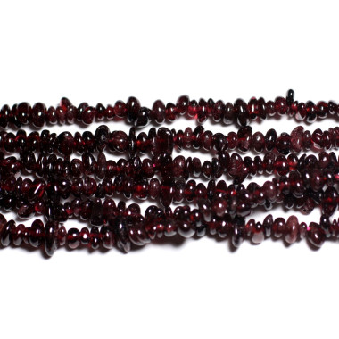 Thread 89cm 280pc approx - Stone beads - Bordeaux red...