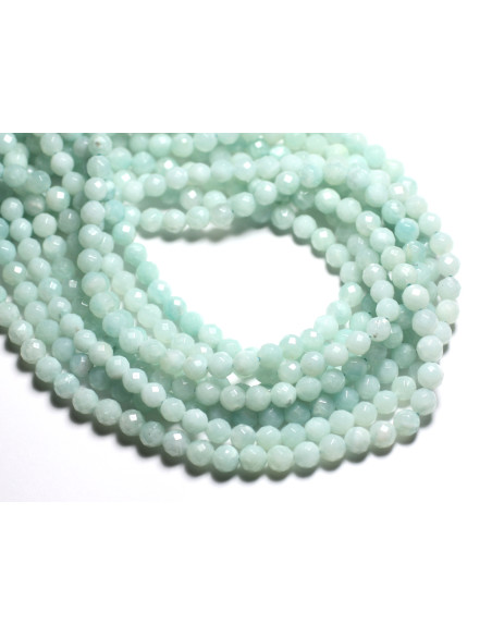 10st - Stenen kralen - Amazoniet Facetballen 6mm 4558550002129