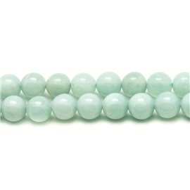 10pc - Perles Pierre Amazonite Boules 4mm bleu vert clair turquoise - 7427039749022