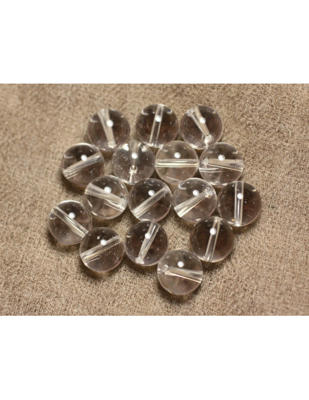 1 filo 39 cm di perle di pietra - sfere di quarzo cristallo di rocca 4 mm