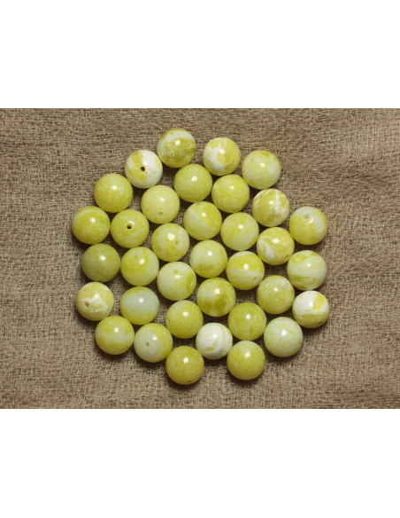 Stone Beads - Lemon Jade 6mm - Bag of 10pc 4558550035189