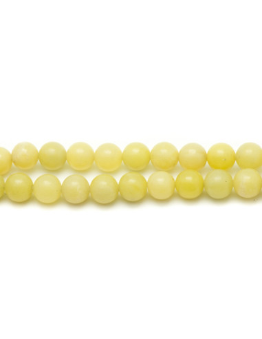 10pc - Perles Pierre Jade Citron boules 8mm...