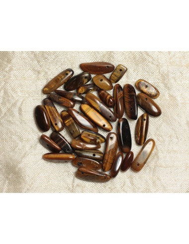 20pc - Stone Beads - Tiger Eye Seed Beads Chips...