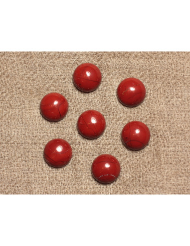 4pc - Cabochon de Pierre - Jaspe Rouge Rond 6mm...
