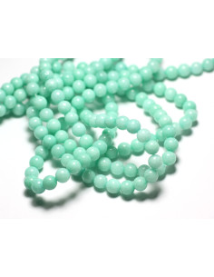30pc - Perles Pierre Jade Boules 4mm Vert clair Turquoise - 7427039749244 2