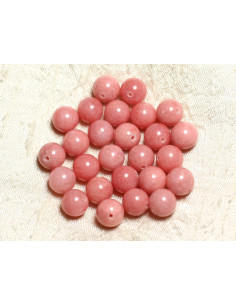 10pc - Perline di pietra - Palline di giada 8mm Pink... 2