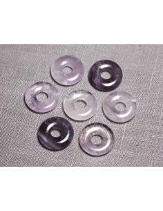 Collier Pendentif en Pierre - Améthyste Donut Pi 20mm  2