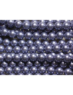 10pz - Palline in madreperla da 8 mm ref C6 Blue Grey...