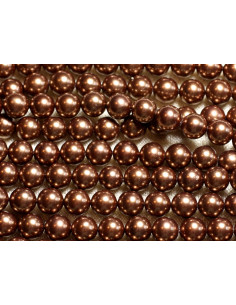 10st - Parels Parelmoer Ballen 8mm ref C8 Goudbruin...