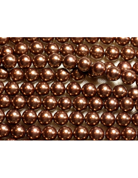 10st - Parels Parelmoer Ballen 8mm ref C8 Goudbruin 4558550004147