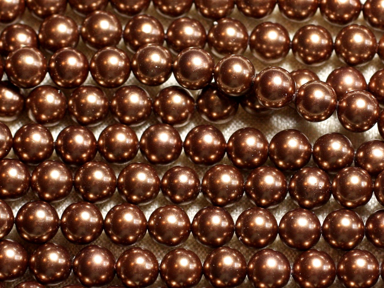 10pc - Perles Coquillage Nacre Boules 8mm Marron Doré irisé - 4558550004147