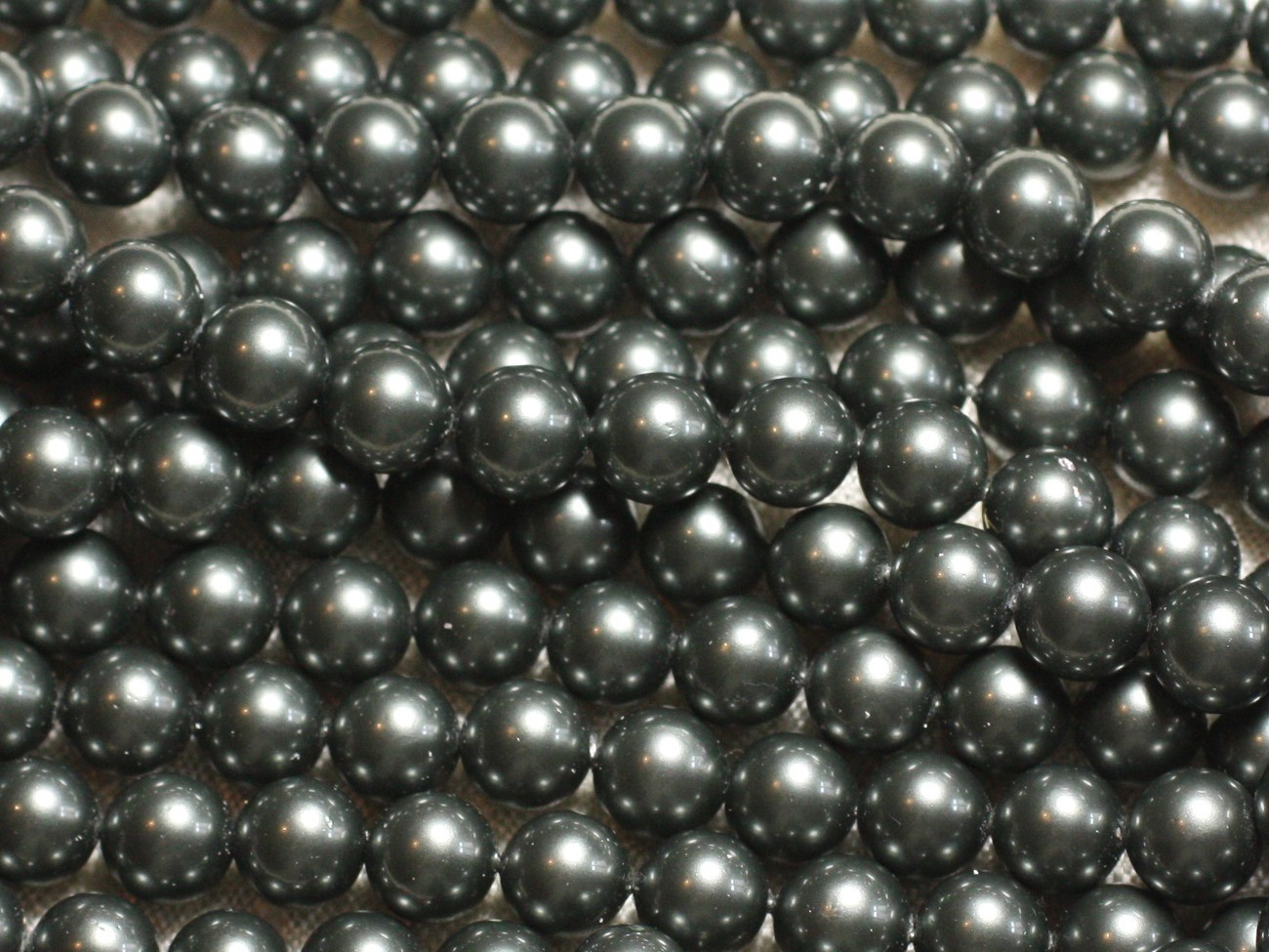 10pc - Perles Coquillage Nacre Boules 8mm Gris Noir irisé - 4558550004253