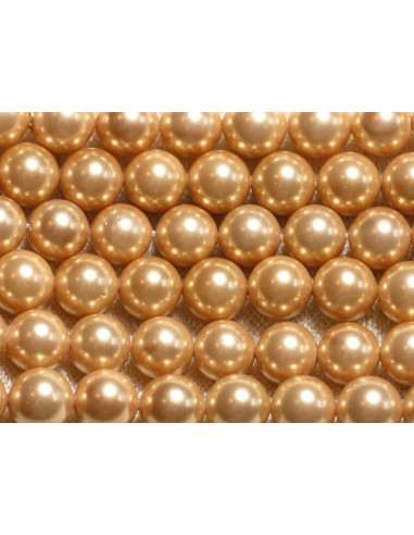 10pz - Perle Nacre Balls 8mm ref C12 Golden...
