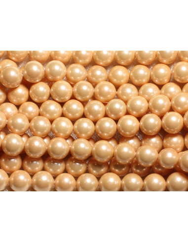 10pc - Nacre Pearls 8mm Balls ref C9 Light...