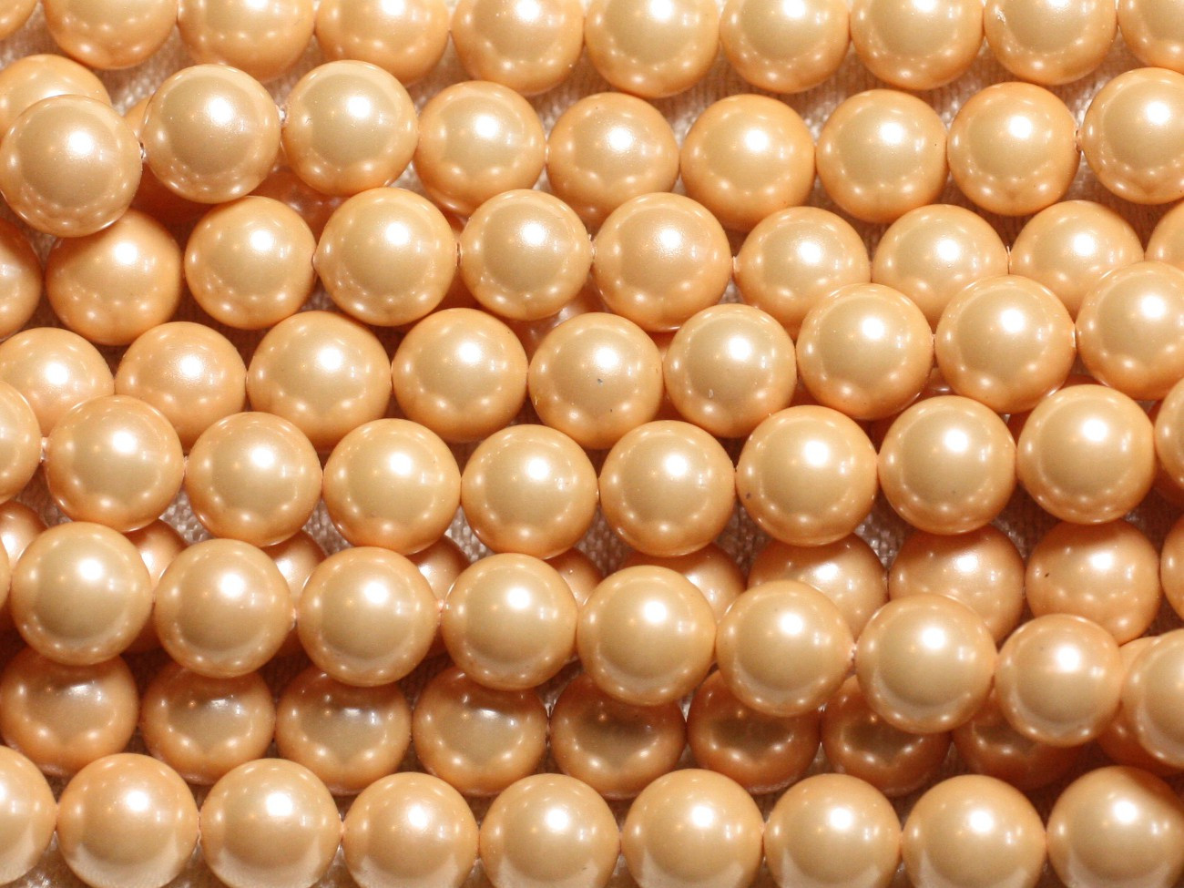 10pc - Perles Coquillage Nacre Boules 8mm Orange clair pastel irisé - 4558550004130