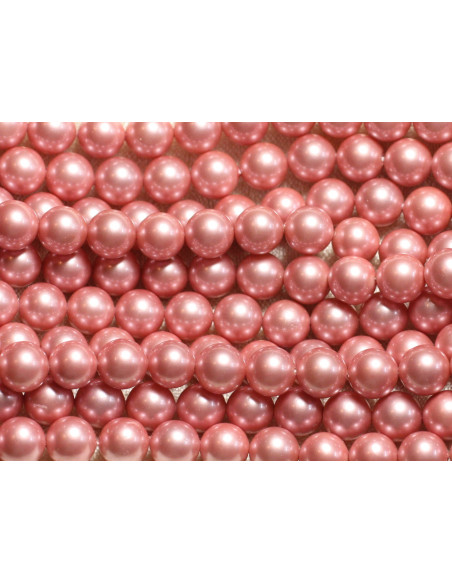 10pc - Mother-of-Pearl Pearls 8mm Balls ref C2 Salmon Pink 4558550004246
