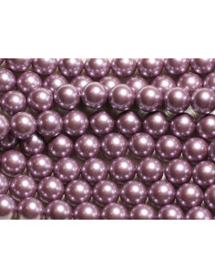 10pc - Perlas Nácar Bolas 8mm ref C7 Rosa Malva...