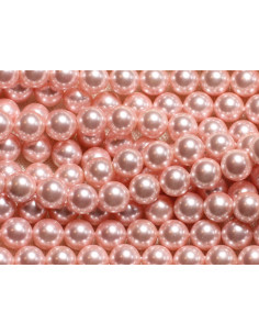 10Stk - Perlen Perlmuttkugeln 8mm ref C3 Pink Pastell...