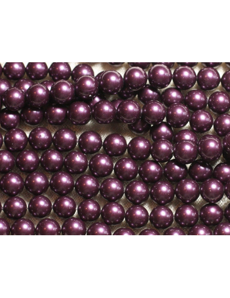10pz - Palline Nacre Pearls 8mm ref C11 Melanzana Viola 4558550004116