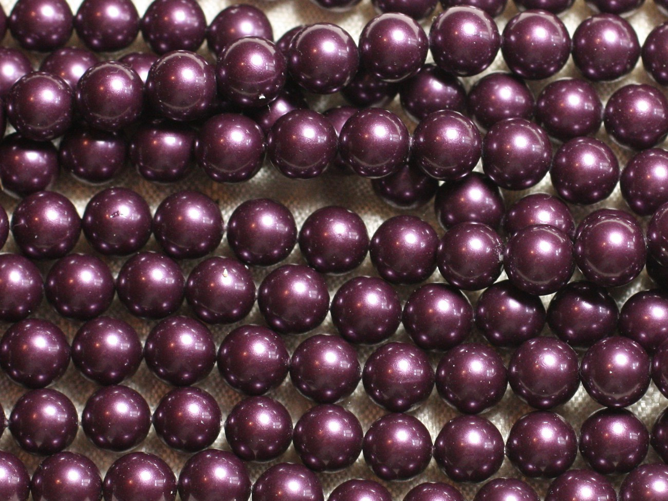 10pc - Perles Coquillage Nacre Boules 8mm Violet Aubergine irisé - 4558550004116