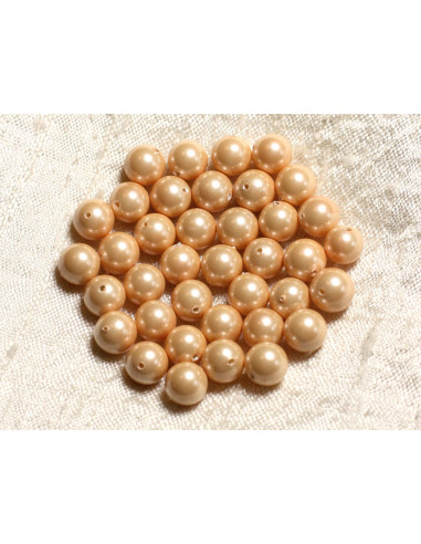 Fil 39cm 46pc environ - Perles Coquillage Nacre...