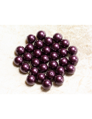 1 Draad 39cm - Parelmoer Balletjes 8mm...