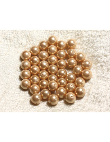 Fil 39cm 48pc environ - Perles Coquillage Nacre...