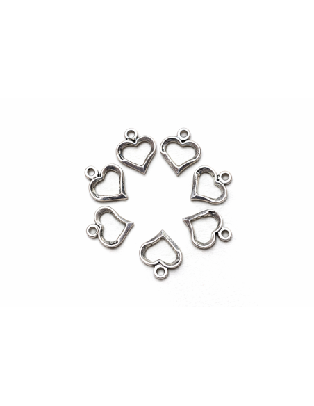20pc - T Toogle Clasps Silver Metal Quality Hearts 18x16mm 4558550028273