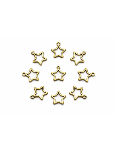 10 sets - Toogle T Star Metal Bronze Clasps...