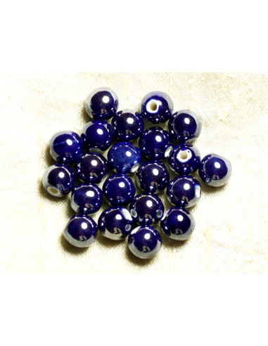 100pz - Perline in ceramica porcellana...