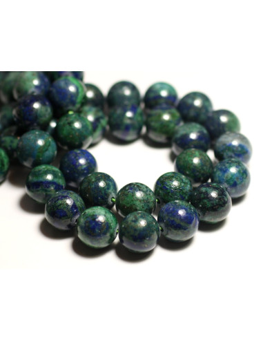 Fil 39cm 45pc env - Perles Pierre - Chrysocolle...