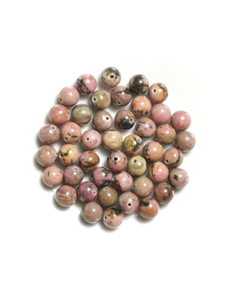 10Stk - Steinperlen - Rhodonit Kugeln 4mm - 8741140000896