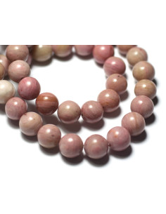 Thread 39cm 46pc approx - Stone Beads - Rhodonite Balls 8mm