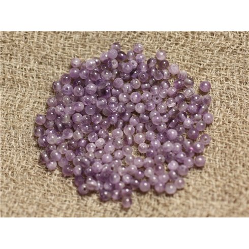 Fil 39cm 240pc environ - Perles Pierre Améthyste Boules 1.5mm violet mauve