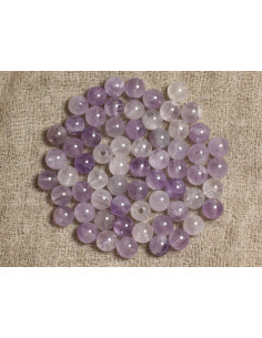 Fil 39cm 240pc environ - Perles Pierre Améthyste Boules 1.5mm violet mauve 2