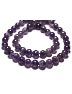 10pc - Perles Pierre Améthyste Boules 6mm Violet - 7427039749671 2
