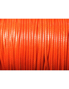 5 Meter - gewachste Baumwollschnur 1,5 mm orange...