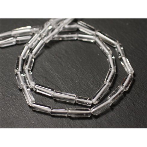 10pc - Perles de Pierre - Cristal Quartz Tubes 5-14mm - 8741140012271