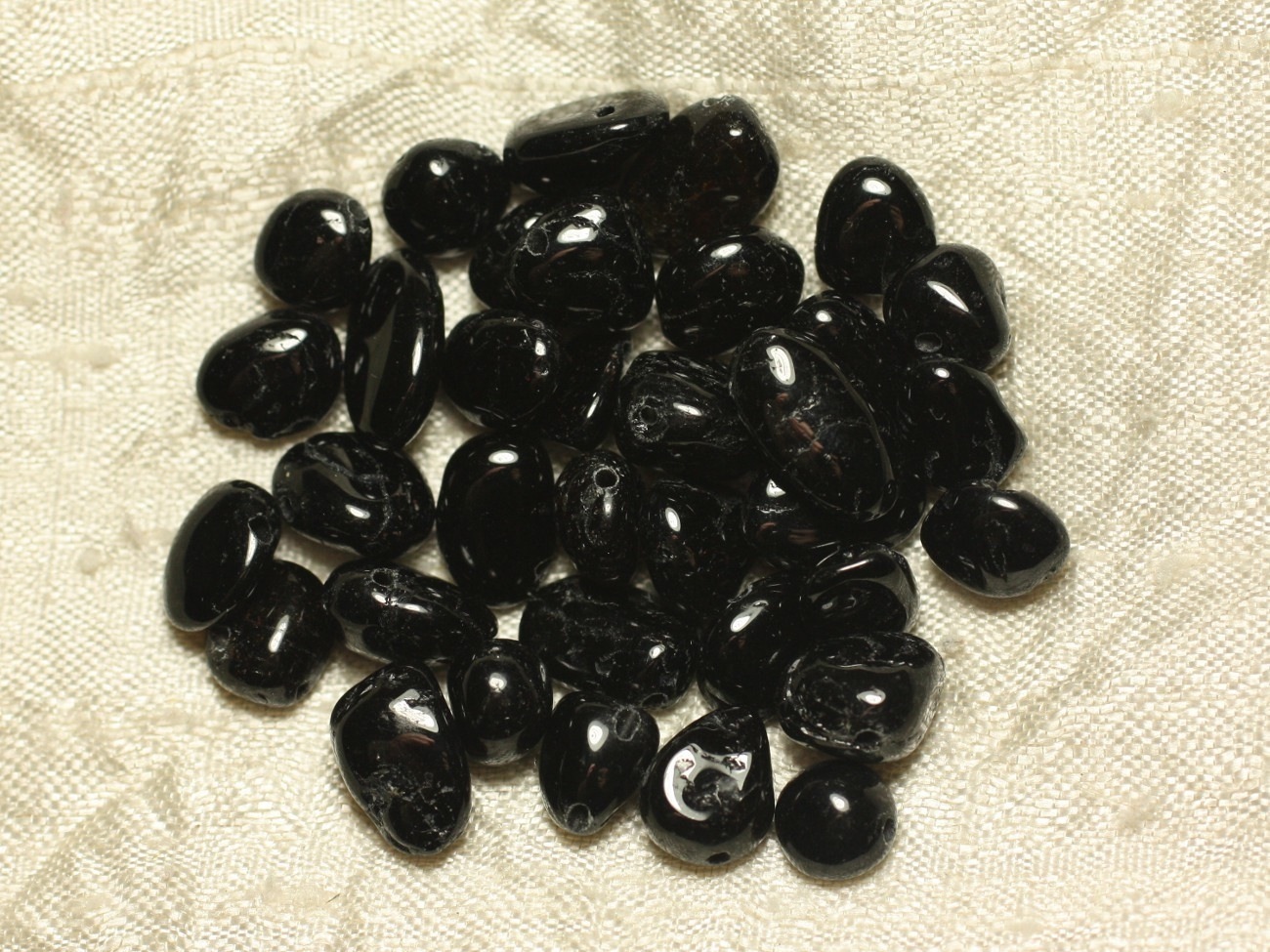 10pc - Perles de Pierre - Rocailles Gouttes Tourmaline 7-15mm   4558550023766