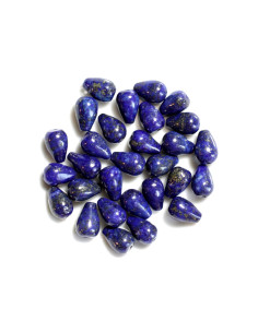 Fil 39cm 31pc env - Perles de Pierre - Lapis Lazuli Gouttes 12x8mm 2