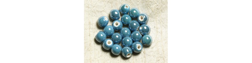 Perline in ceramica rotonde da 10 mm