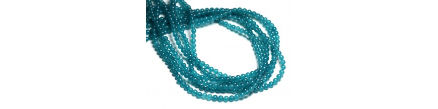 Jade teintée boules 4mm