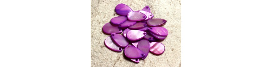 pendentifs breloques nacre gouttes