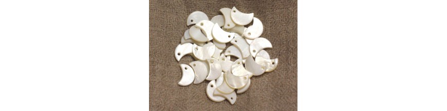 mother of pearl moon charms pendants