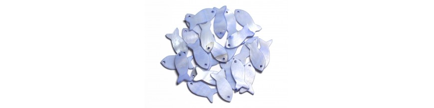 parelmoer vis bedel hangers