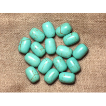Barriles de perlas de color turquesa sintético 