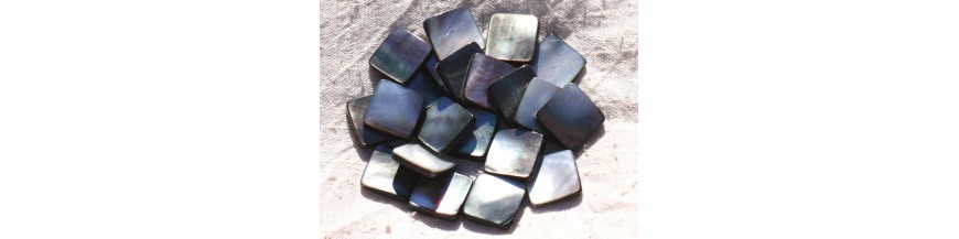 Natural Black Mother of Pearl Beads
