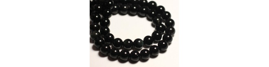 Perles Obsidienne 